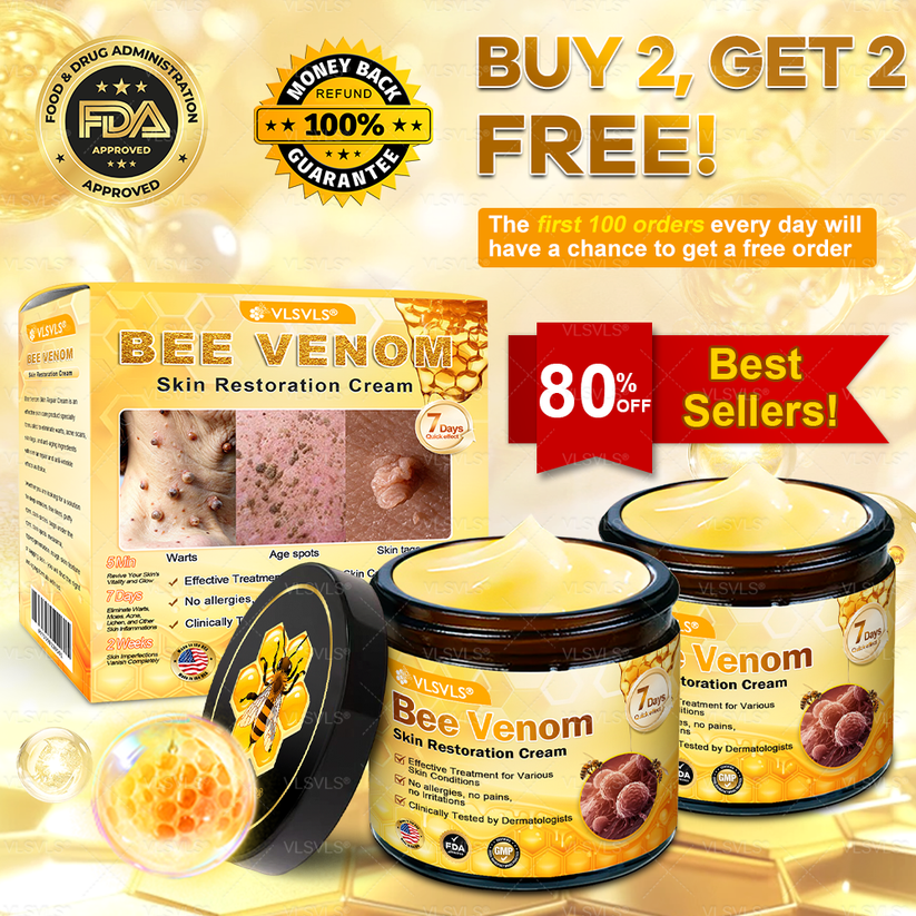 Made and Shipped from USA 🎇 VLSVLS® Bee Venom Skin Restoration Cream 🔥 LAST DAY 80% OFF☘️☘️
